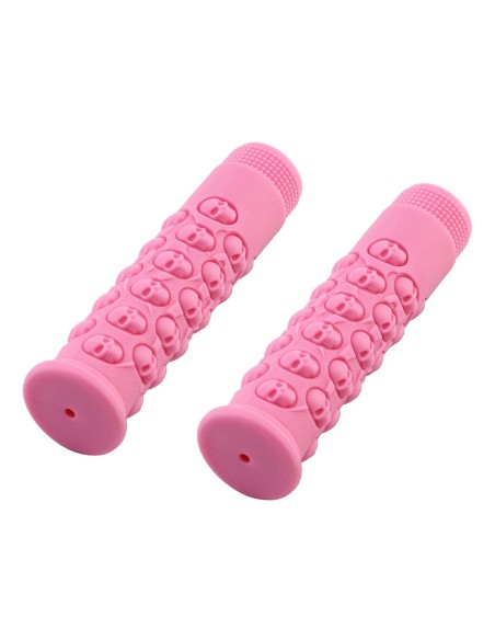 Skull Grips 7/8 long 116mm Kraton Rubber Pink.